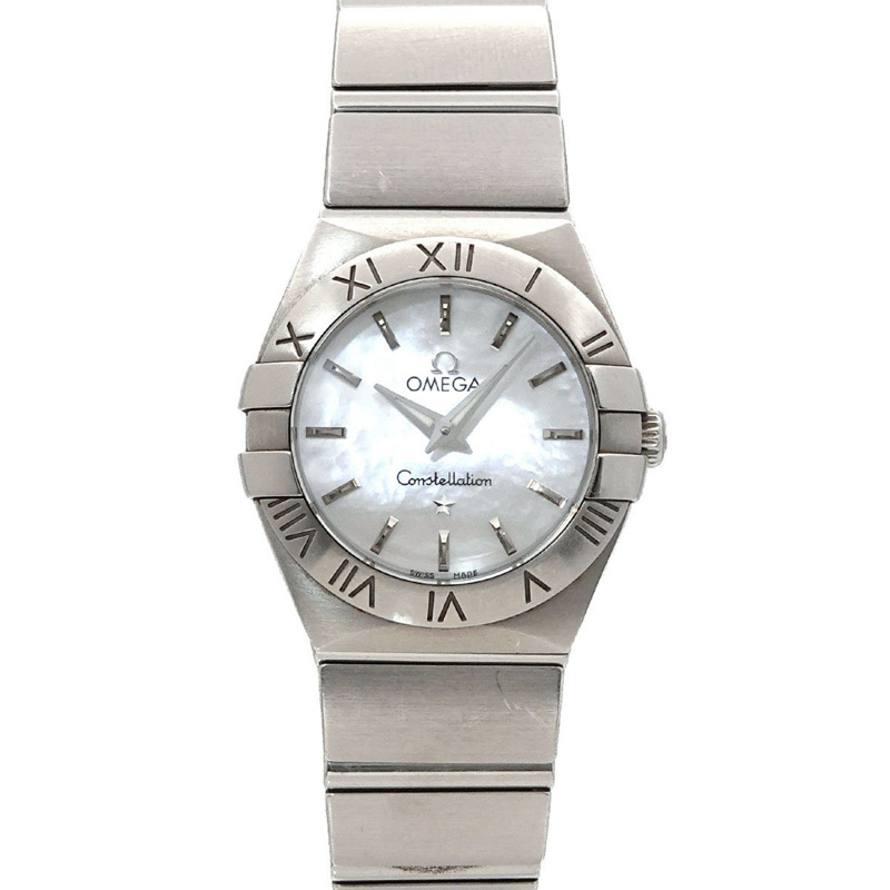 歐米茄星座系列 123 10 24 60 05 001 女士腕錶 白色錶殼 石英錶-0