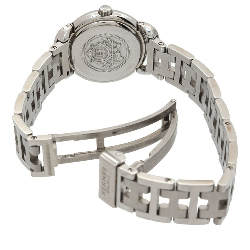 愛馬仕 Pullman PU2 210 女士腕錶，日期顯示，白色石英錶-3