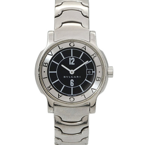 寶格麗 (Bulgari) Solo Tempo ST29S 女士腕錶，日期顯示，黑色，石英錶