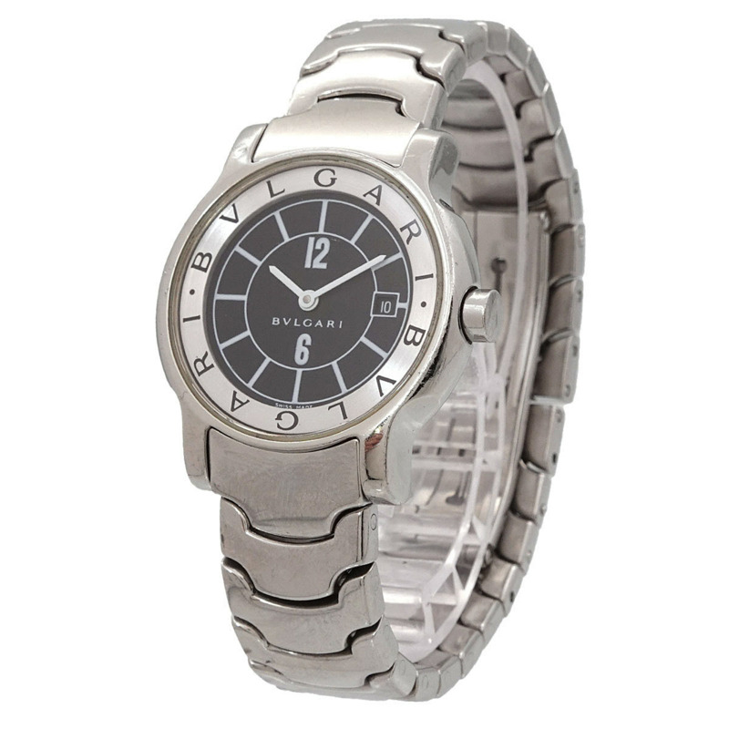 寶格麗 (Bulgari) Solo Tempo ST29S 女士腕錶，日期顯示，黑色，石英錶-1