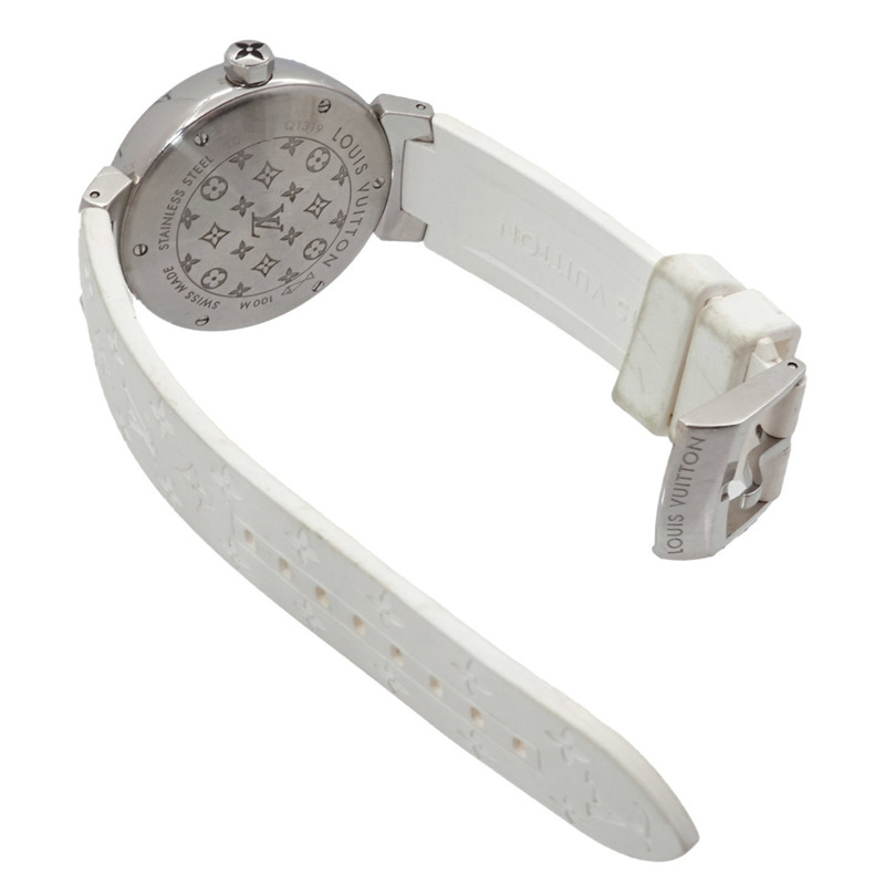 路易威登 Tambour Disc Amarante Diamant MM Q1319 女士腕錶 鑽石石英錶-3