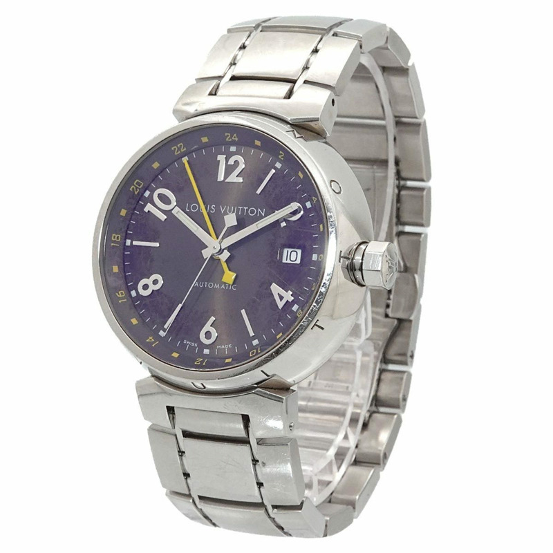 路易威登 Tambour GMT Q1131 男士腕錶，日期顯示，棕色錶盤，自動機械機芯-1