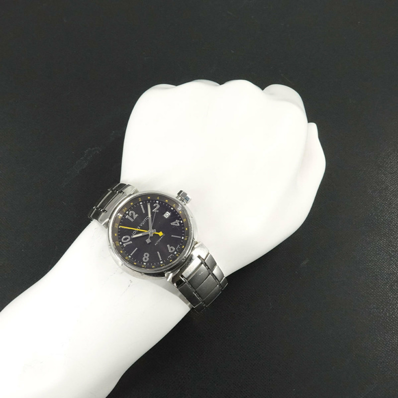 路易威登 Tambour GMT Q1131 男士腕錶，日期顯示，棕色錶盤，自動機械機芯-2