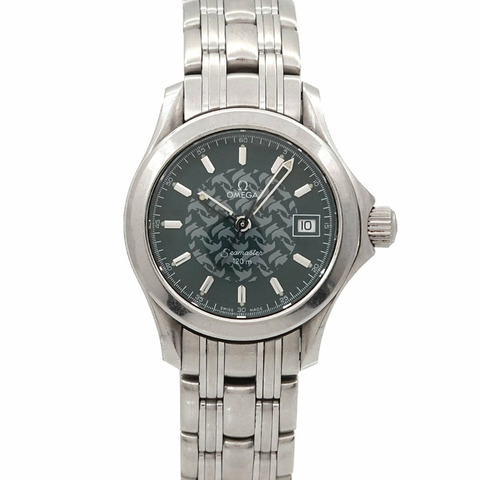 歐米茄海馬120 Jack Mayol 1998限量版，全球2500枚，編號2586 70，女士腕錶，日期顯示，綠色石英機芯