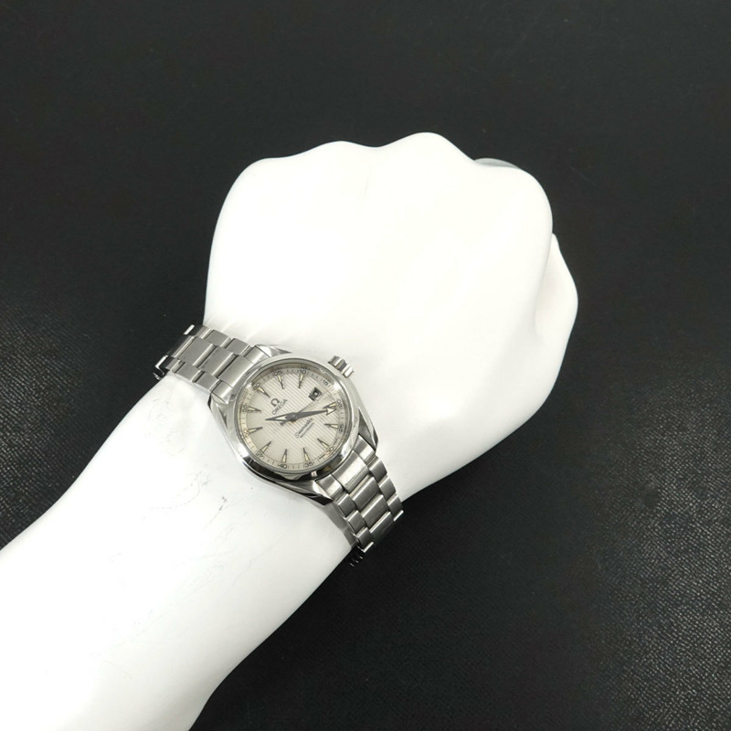 歐米茄海馬系列Aqua Terra 231 10 30 61 02 001 女士腕錶，日期顯示，銀色，石英錶-3