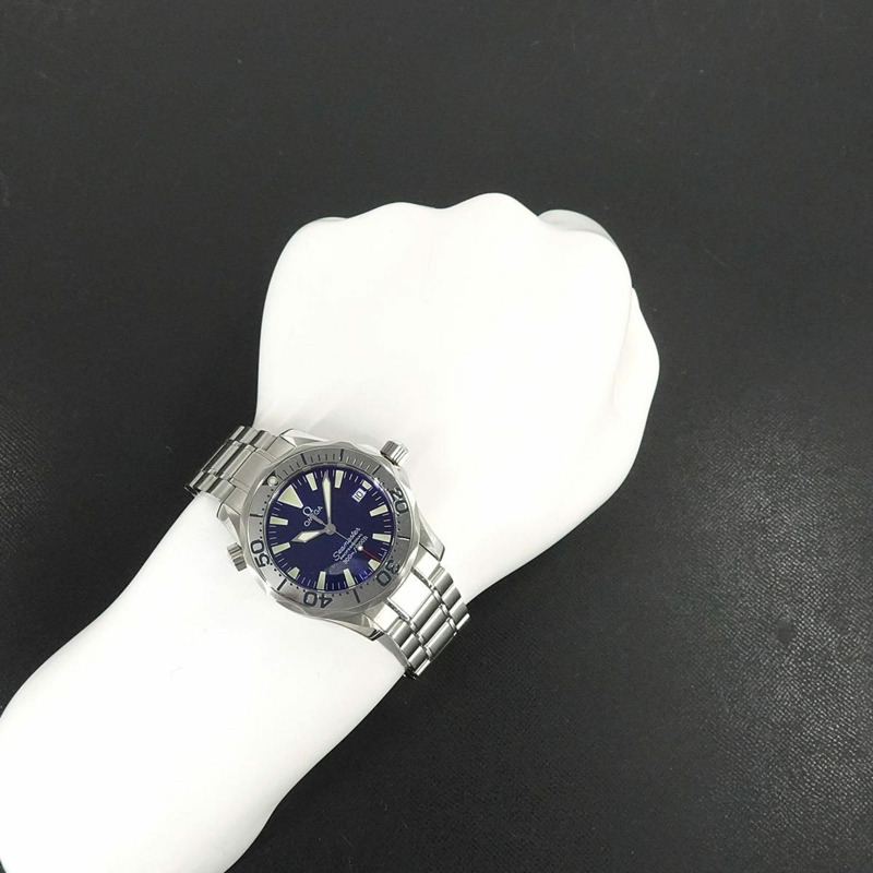 歐米茄海馬300專業潛水錶 2263 80 男童腕錶，日期顯示，藍色錶盤，石英錶-3