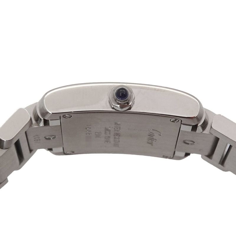 卡地亞 Tank Française SM W51008Q3 女士腕錶，象牙色，石英錶-5