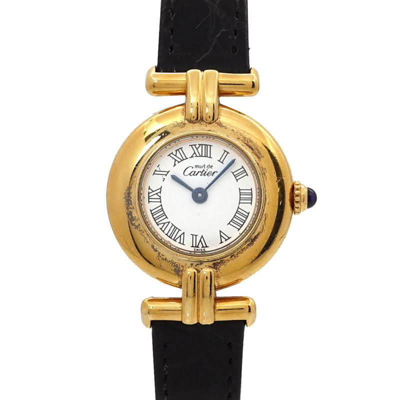 卡地亞 Mustcolisee Vermeil 女士腕錶，白色，SV925，石英。-0