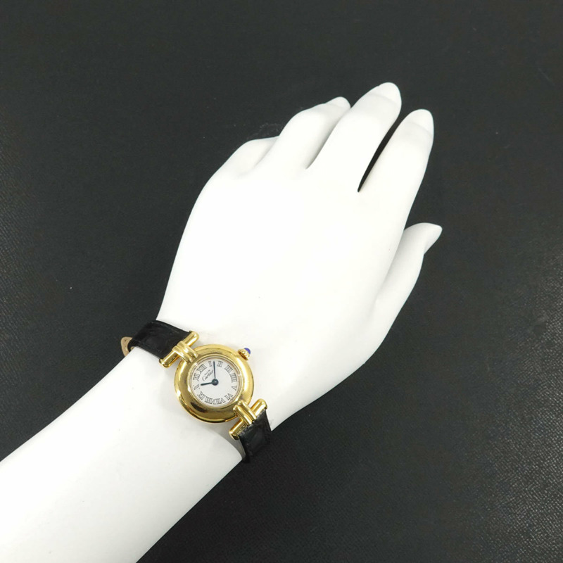 卡地亞 Mustcolisee Vermeil 女士腕錶，白色，SV925，石英。-2