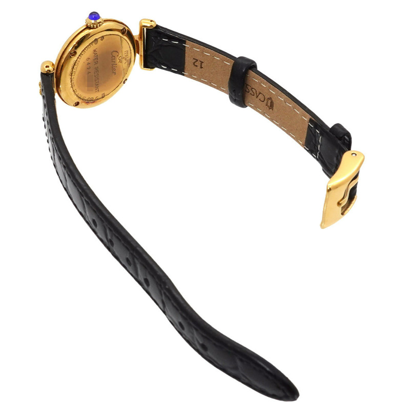 卡地亞 Mustcolisee Vermeil 女士腕錶，白色，SV925，石英。-3