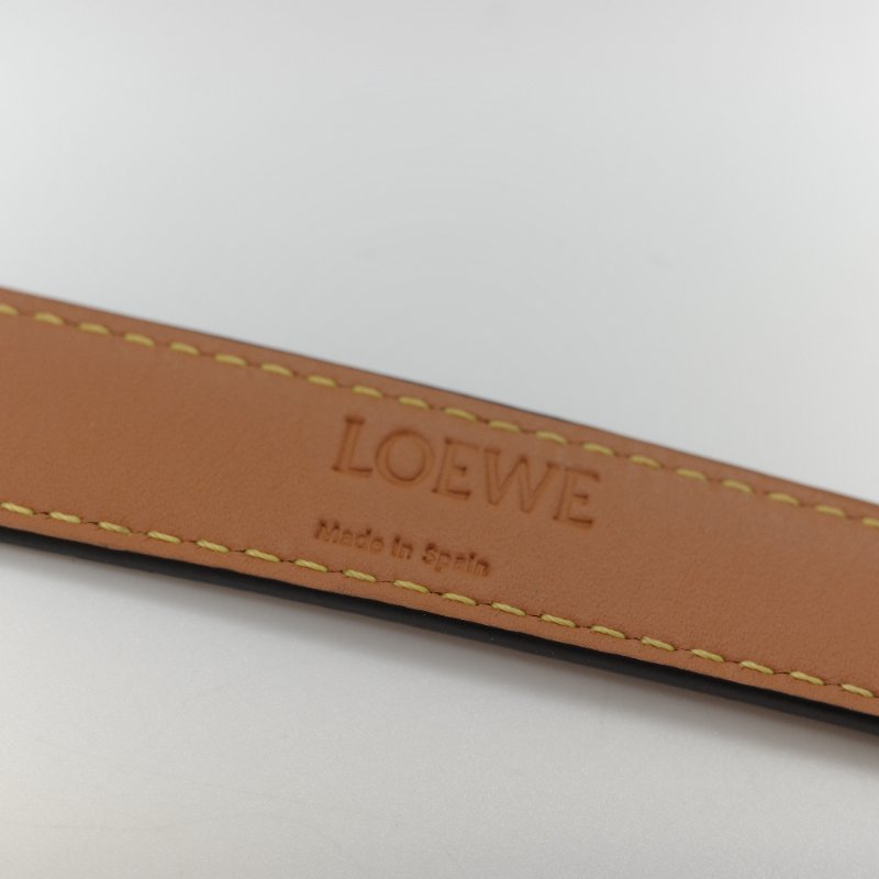 Loewe 羅威  Slap bracelet 對比色縫線銀色 金屬扣 牛皮製 拍拍手環-6
