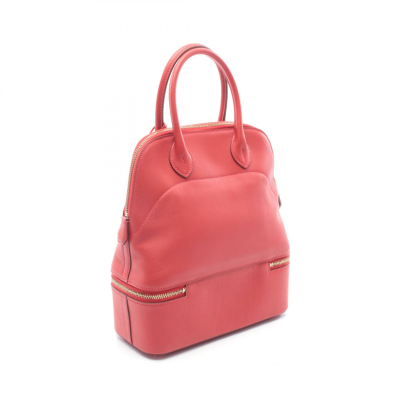 愛馬仕 Bolide Sucre 手提包，T Swift 皮革，朱紅色，二手，金色五金-1