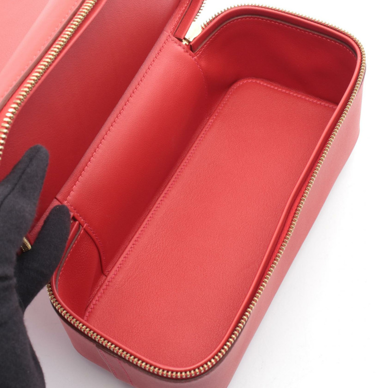 愛馬仕 Bolide Sucre 手提包，T Swift 皮革，朱紅色，二手，金色五金-5