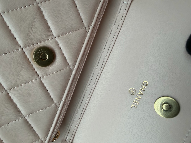 CHANEL 櫻花粉［超低價］金球手機包🫰🏻有購證 卡片零錢手機妥當當-14