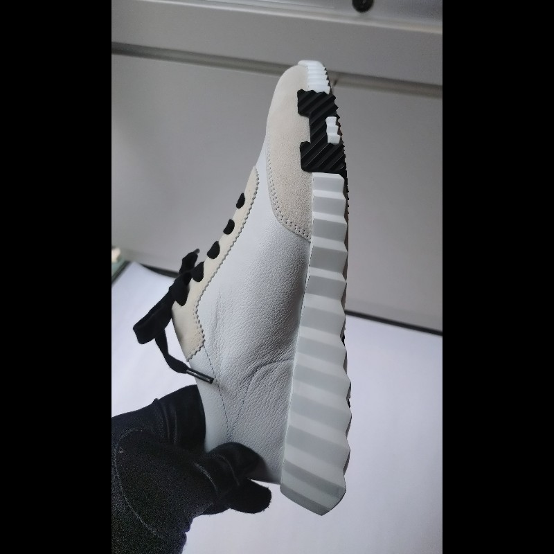 Hermes 白色皮革黑H休閒鞋 happy 熊貓配色-7