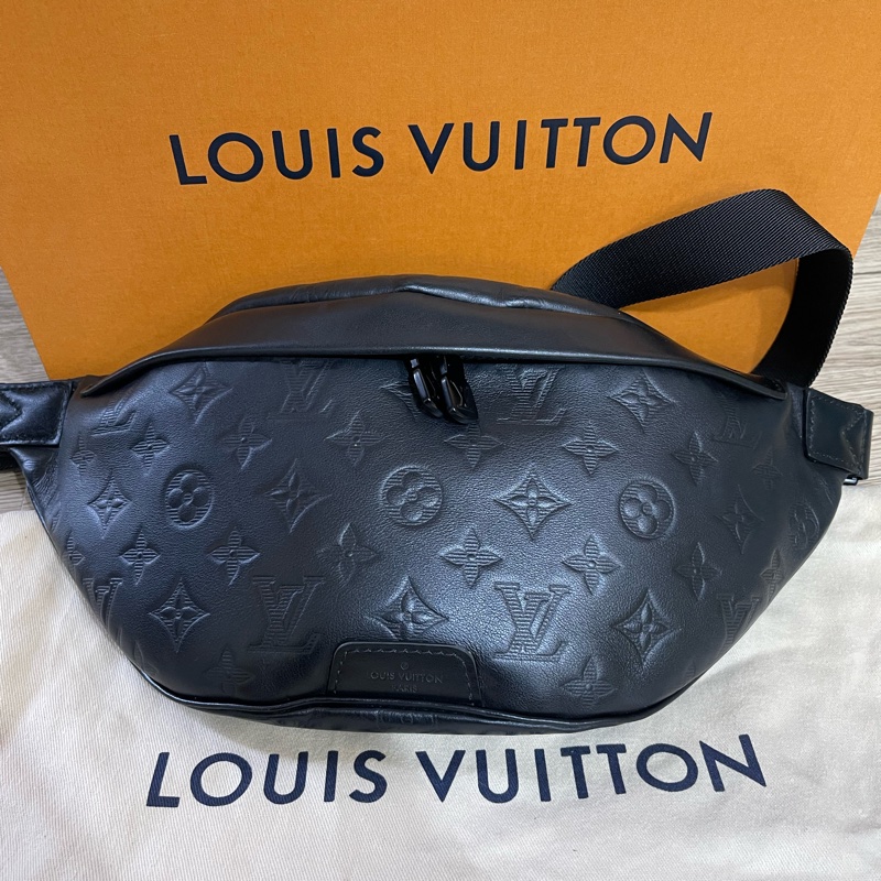 Lv牛皮壓紋Logo腰包（台灣專櫃購買配件齊全）-0