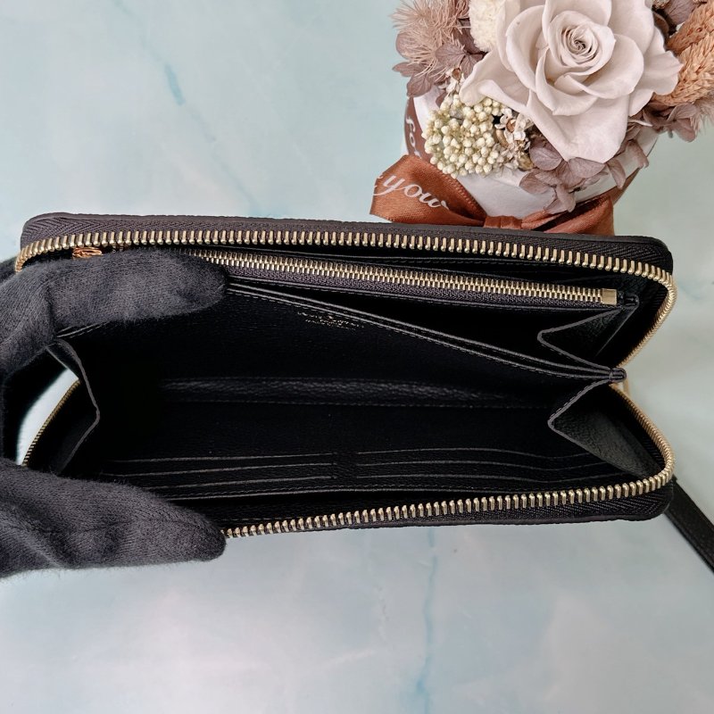 LV 全新Monogram皮革拉鍊長夾-4
