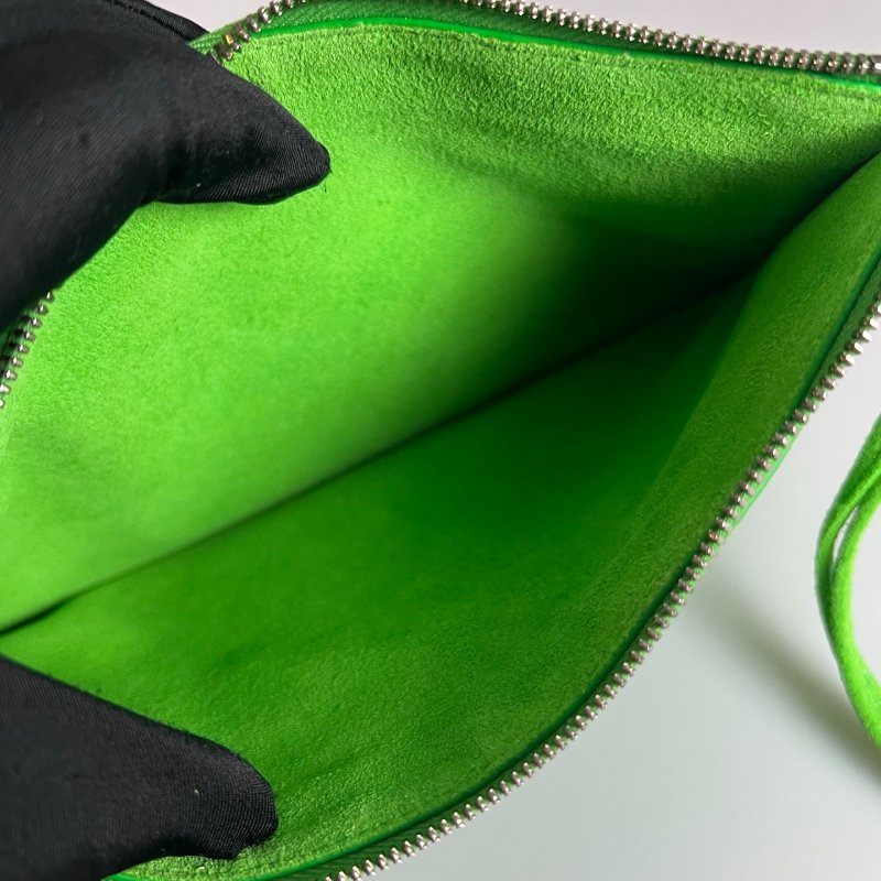 BV Arco白拼綠寬編織2*3子母手提托特包-10