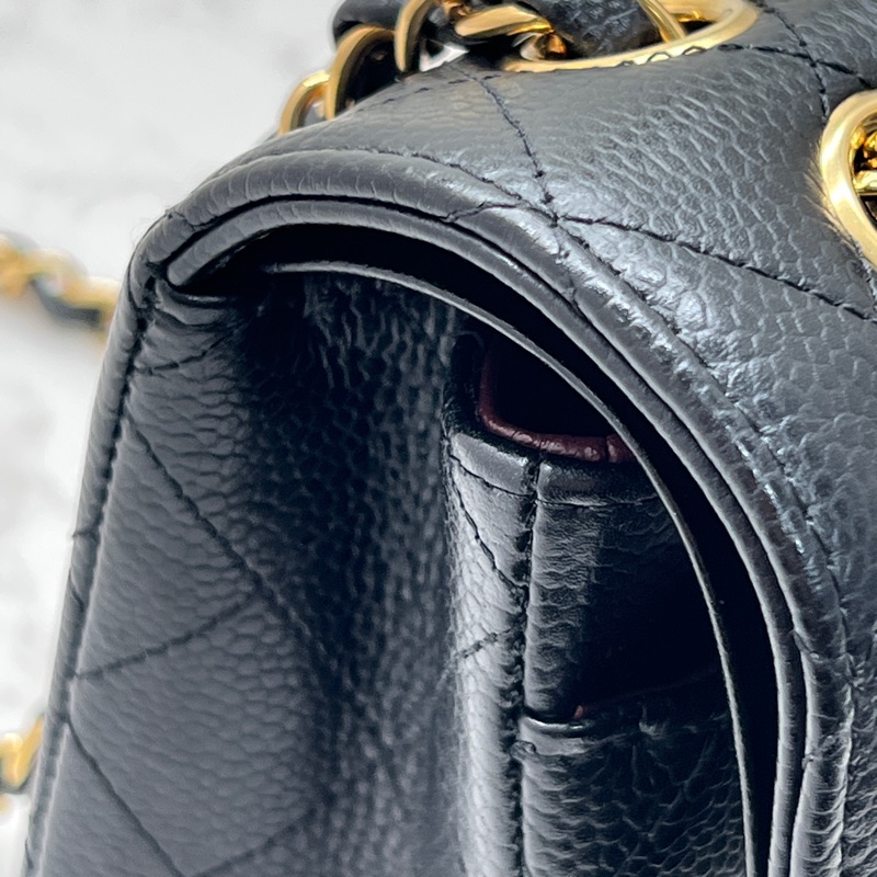 香緹國際精品 898 Chanel cf23 晶片款 荔枝牛黑金色-5