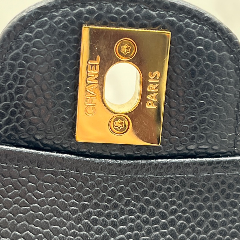 香緹國際精品 898 Chanel cf23 晶片款 荔枝牛黑金色-10