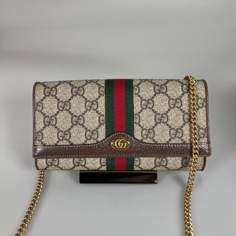 GUCCI 546592  老花金鍊包