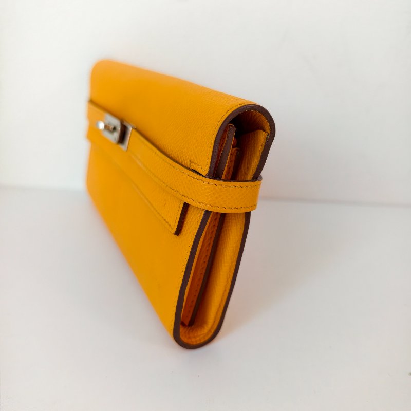 愛馬仕/Hermes 9v太陽黃色 Kelly 皮夾-1