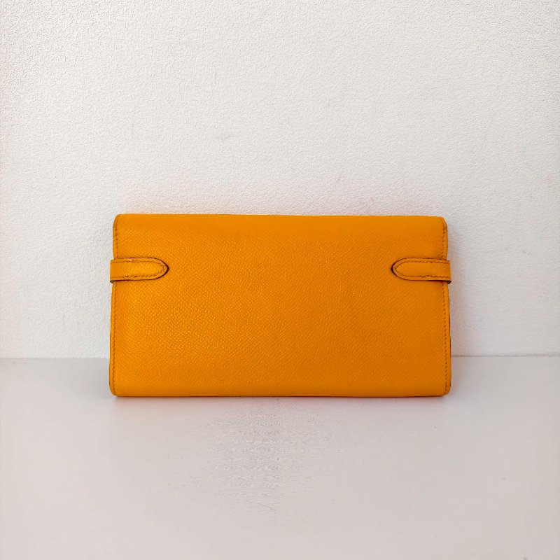 愛馬仕/Hermes 9v太陽黃色 Kelly 皮夾-7