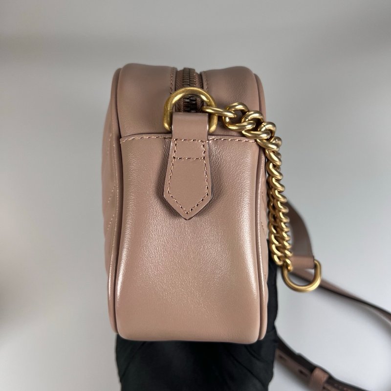 GUCCI 447632 藕色Marmont相機包 24CM-3