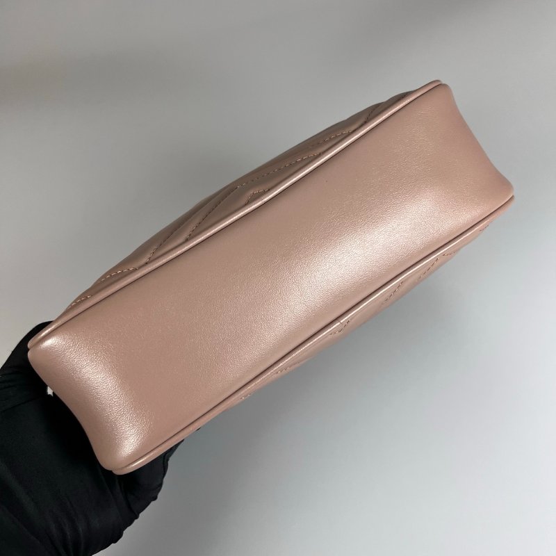 GUCCI 447632 藕色Marmont相機包 24CM-4
