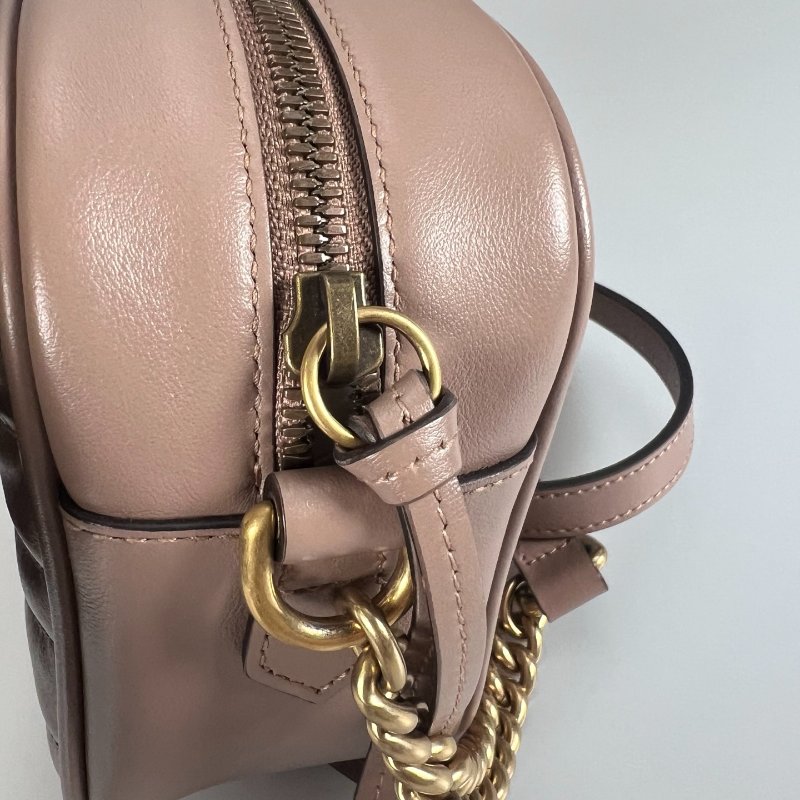 GUCCI 447632 藕色Marmont相機包 24CM-7