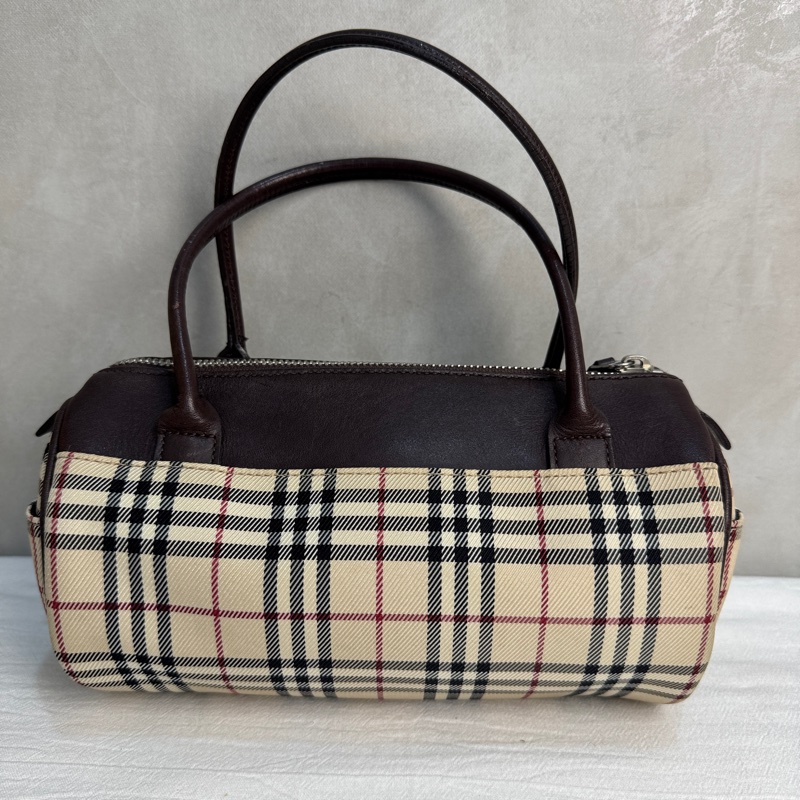 Burberry 經典格紋圓筒包-3