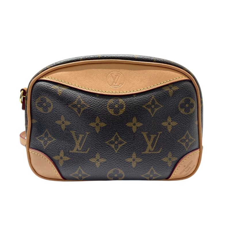 LOUIS VUITTON 路易威登 M45528 MONOGRAM DEAUVILLE MINI側背包 帆布老花 棕色 金釦-2