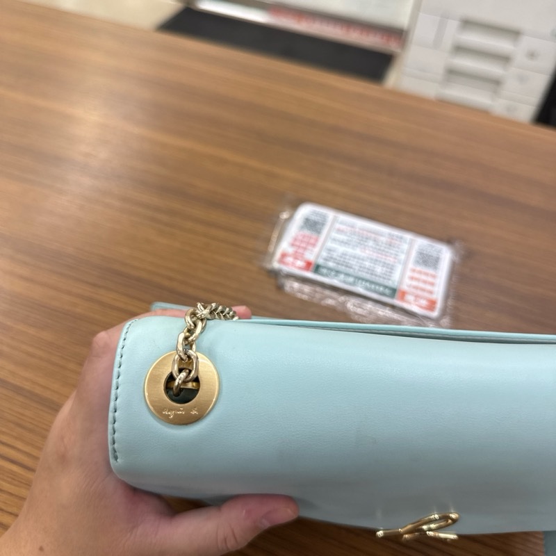 agnes b. Voyage 皮革 鏈條肩背包 大款-4