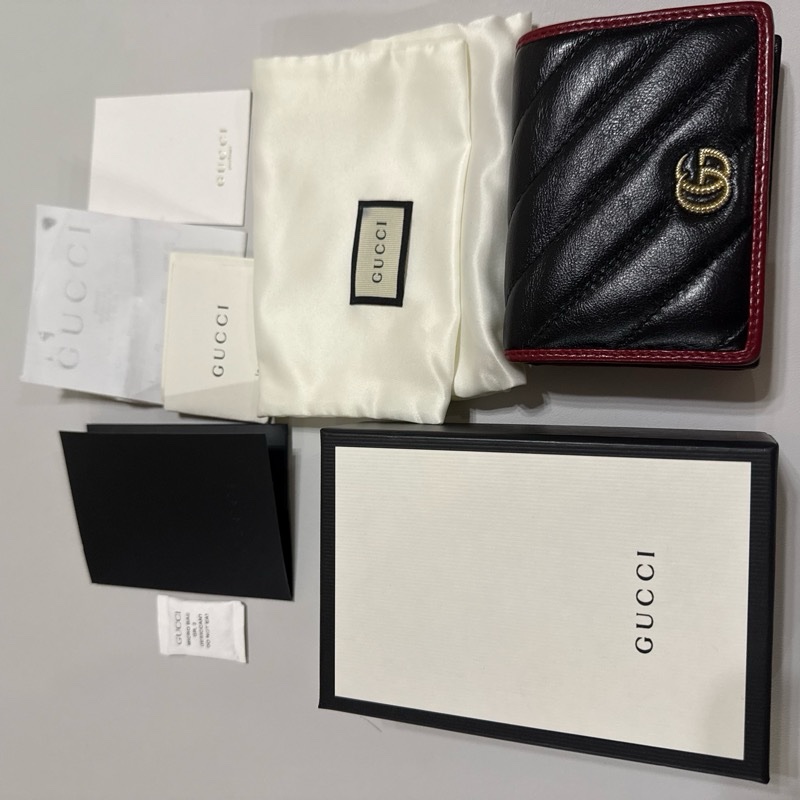 Gucci 撞色短夾-14