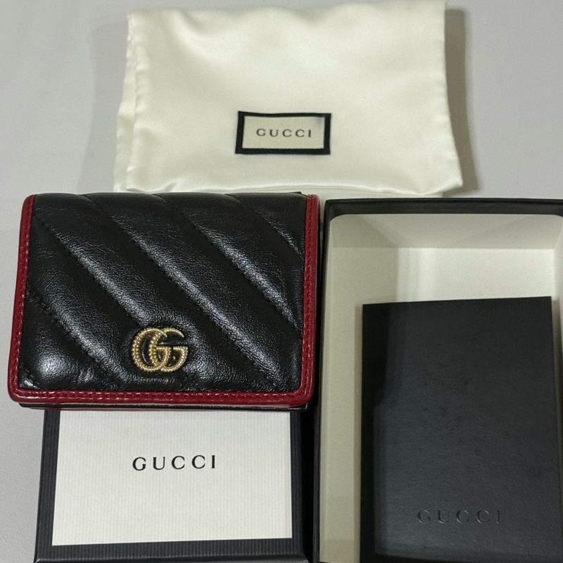 Gucci 撞色短夾-15