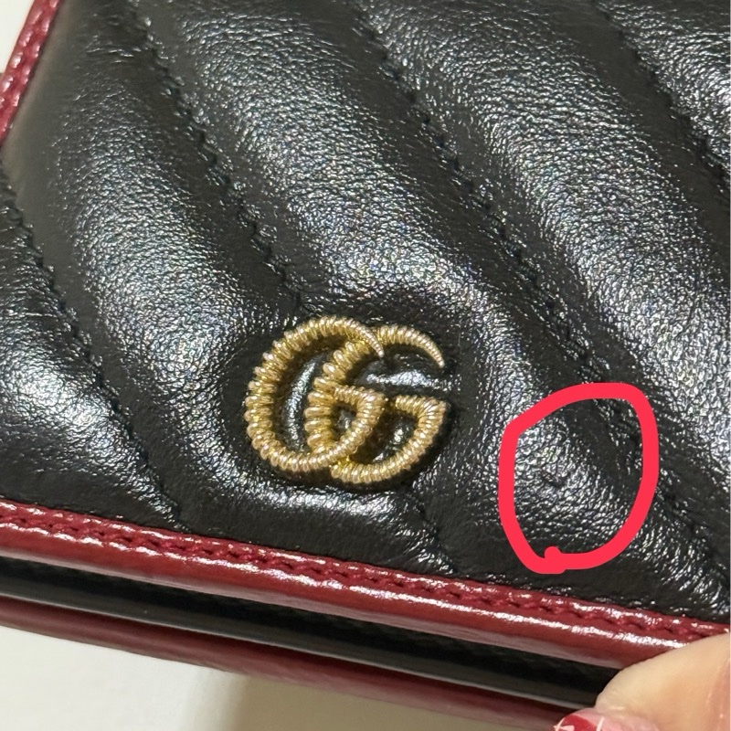 Gucci 撞色短夾-16