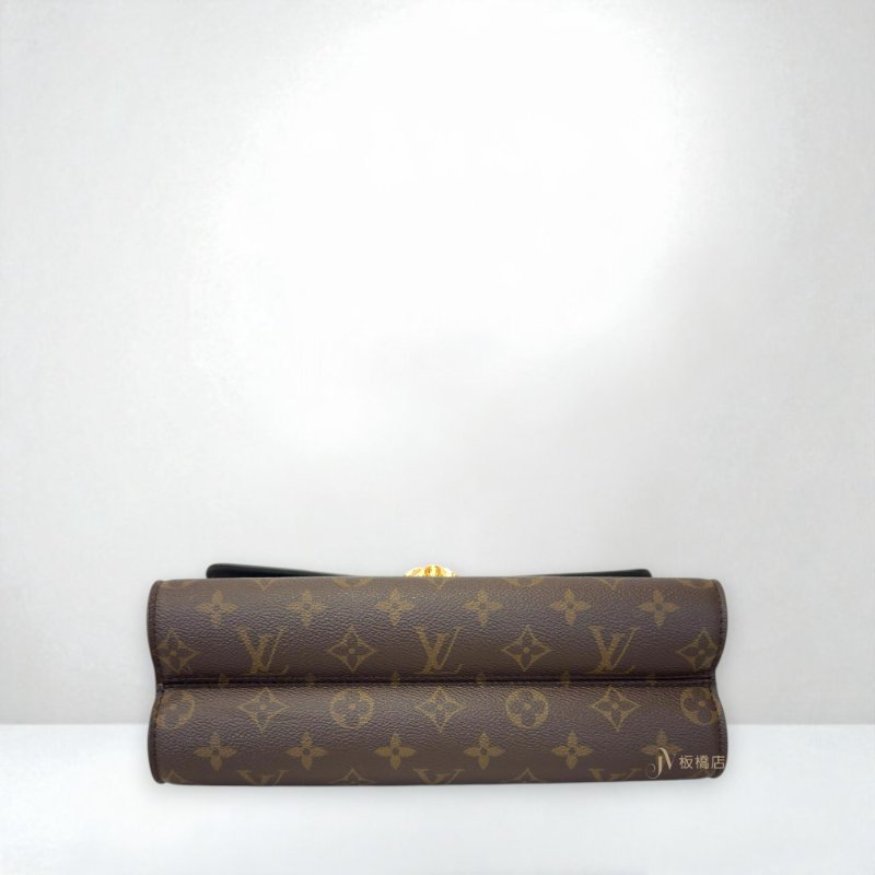 JS1301-LV VICTOIRE 原花拼接黑牛皮肩背包M41730-4