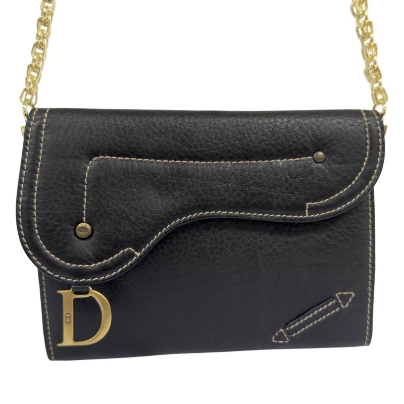 DIOR *自加鏈＞送無品牌扣＋無品牌鏈帶* 中古 Saddle 馬鞍 斜揹袋-2