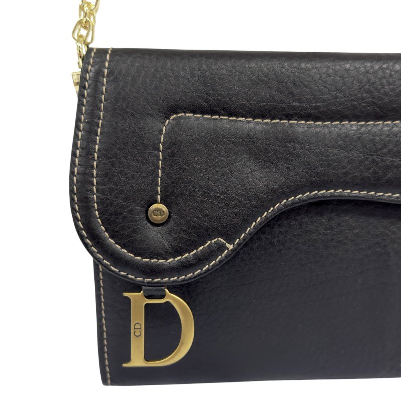 DIOR *自加鏈＞送無品牌扣＋無品牌鏈帶* 中古 Saddle 馬鞍 斜揹袋-3