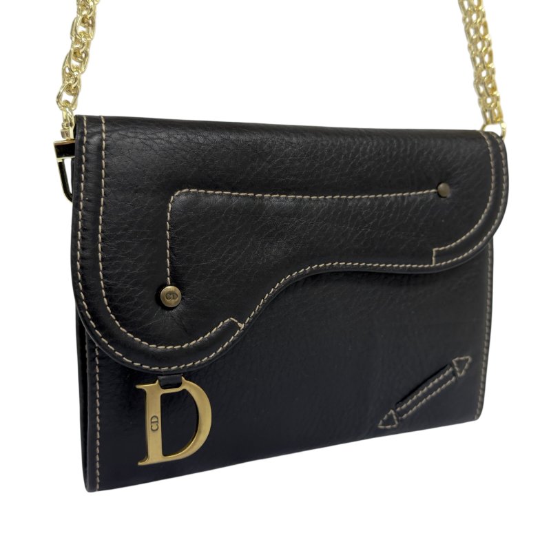 DIOR *自加鏈＞送無品牌扣＋無品牌鏈帶* 中古 Saddle 馬鞍 斜揹袋-4
