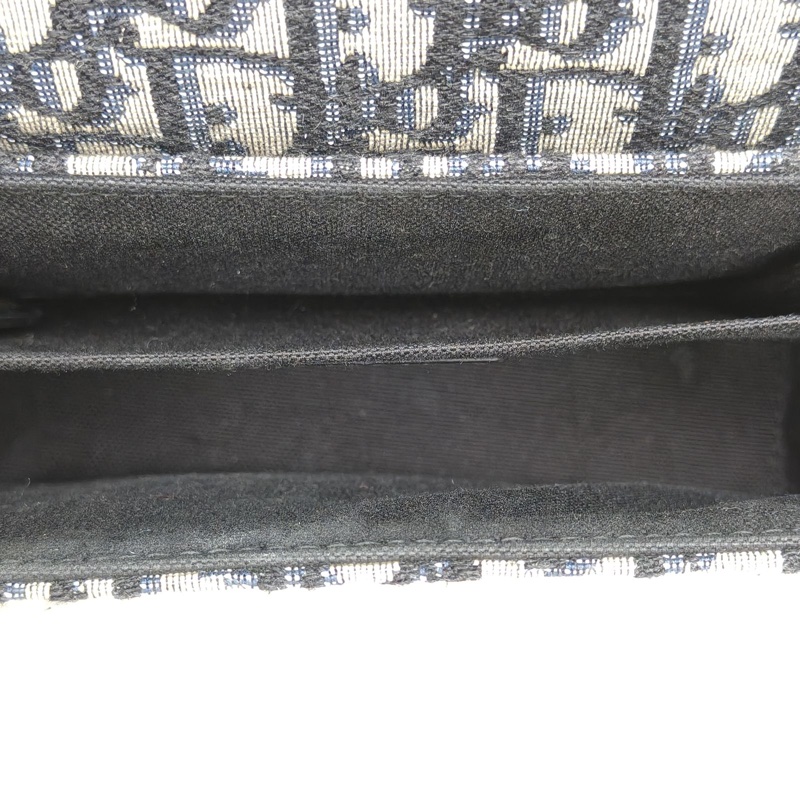 DIOR 30Montaigne蒙田Box藍色帆布金扣2019印花肩背包-5