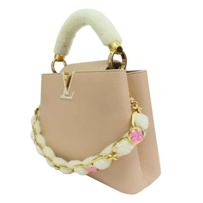 粉膚色 牛皮 Pink Capucines BB 兩用包【LOUIS VUITTON LV 路易威登】 M23287-2
