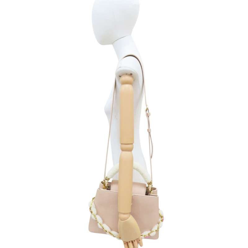 粉膚色 牛皮 Pink Capucines BB 兩用包【LOUIS VUITTON LV 路易威登】 M23287-6