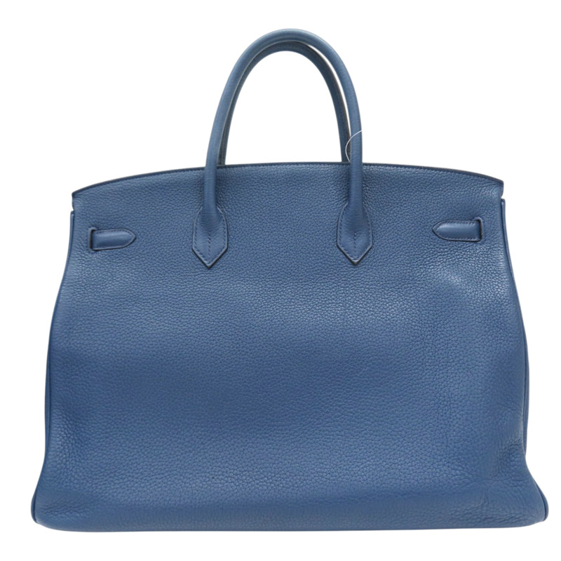 寶石藍色 TOGO皮革 Birkin 40 柏金包 手提包 口F刻 銀扣【HERMES 愛馬仕】-1