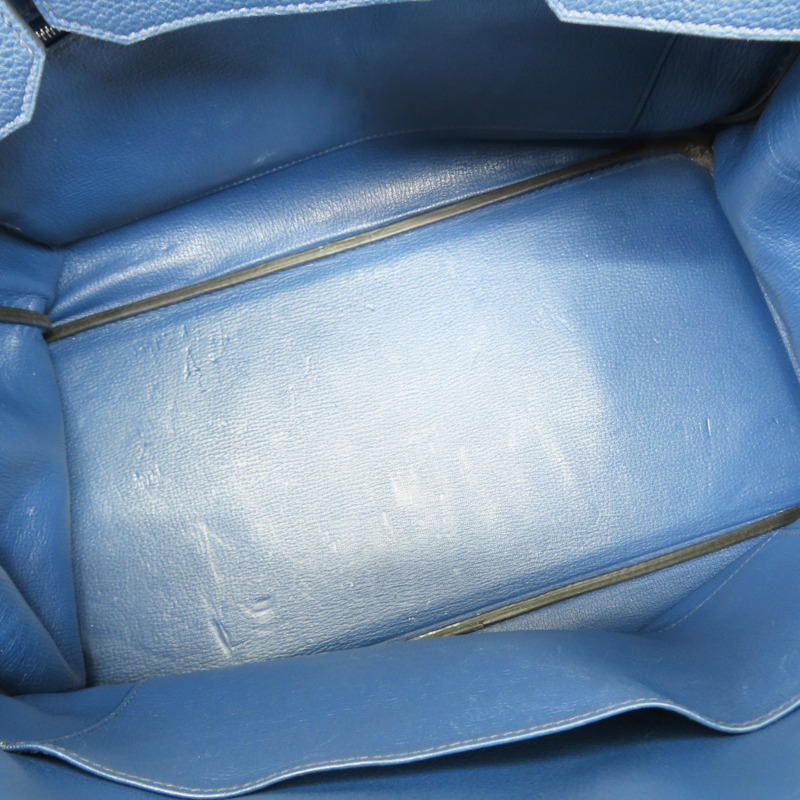 寶石藍色 TOGO皮革 Birkin 40 柏金包 手提包 口F刻 銀扣【HERMES 愛馬仕】-4