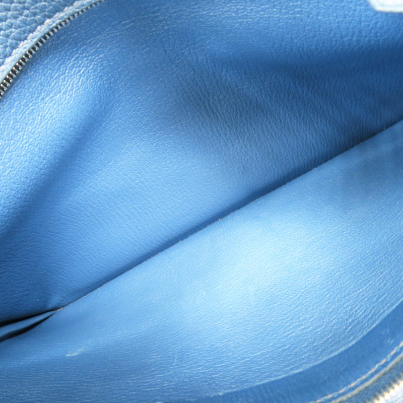 寶石藍色 TOGO皮革 Birkin 40 柏金包 手提包 口F刻 銀扣【HERMES 愛馬仕】-5