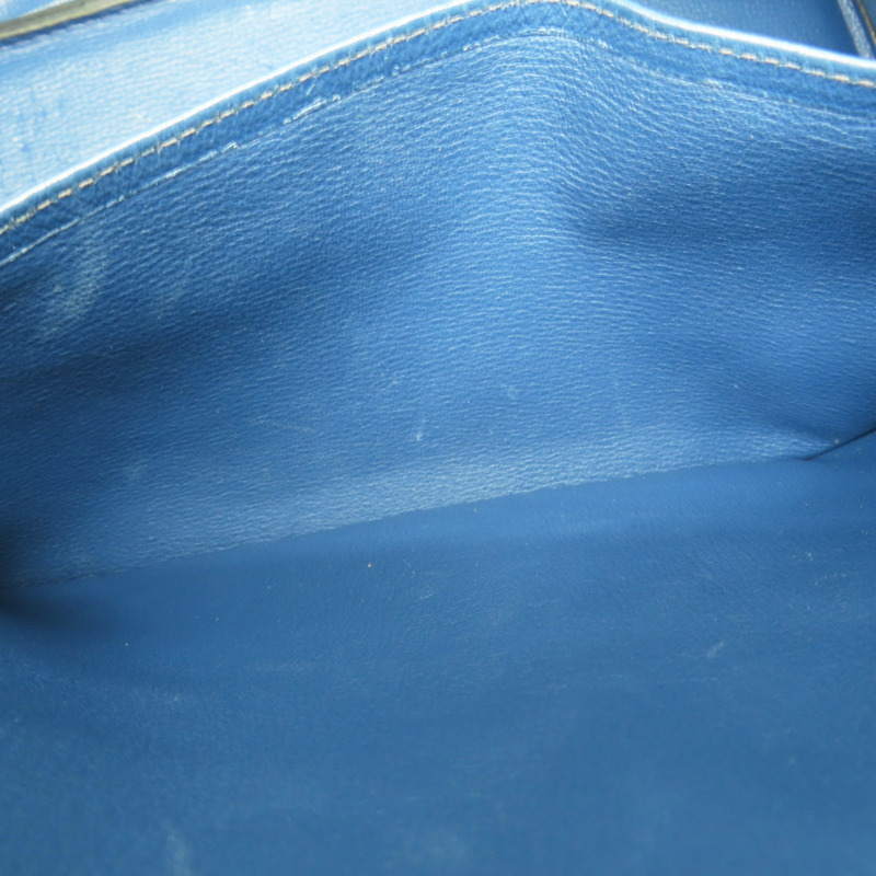 寶石藍色 TOGO皮革 Birkin 40 柏金包 手提包 口F刻 銀扣【HERMES 愛馬仕】-7