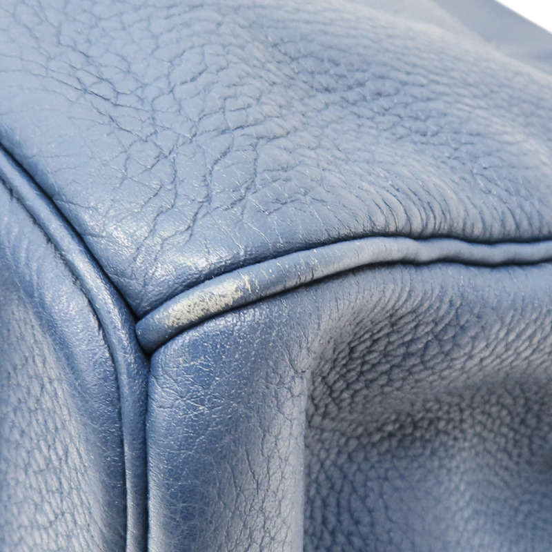 寶石藍色 TOGO皮革 Birkin 40 柏金包 手提包 口F刻 銀扣【HERMES 愛馬仕】-14