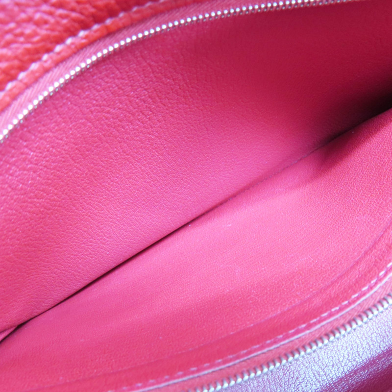 石榴紅 TC牛皮 Kelly 32 兩用包 □L刻 銀釦【HERMES 愛馬仕】-5