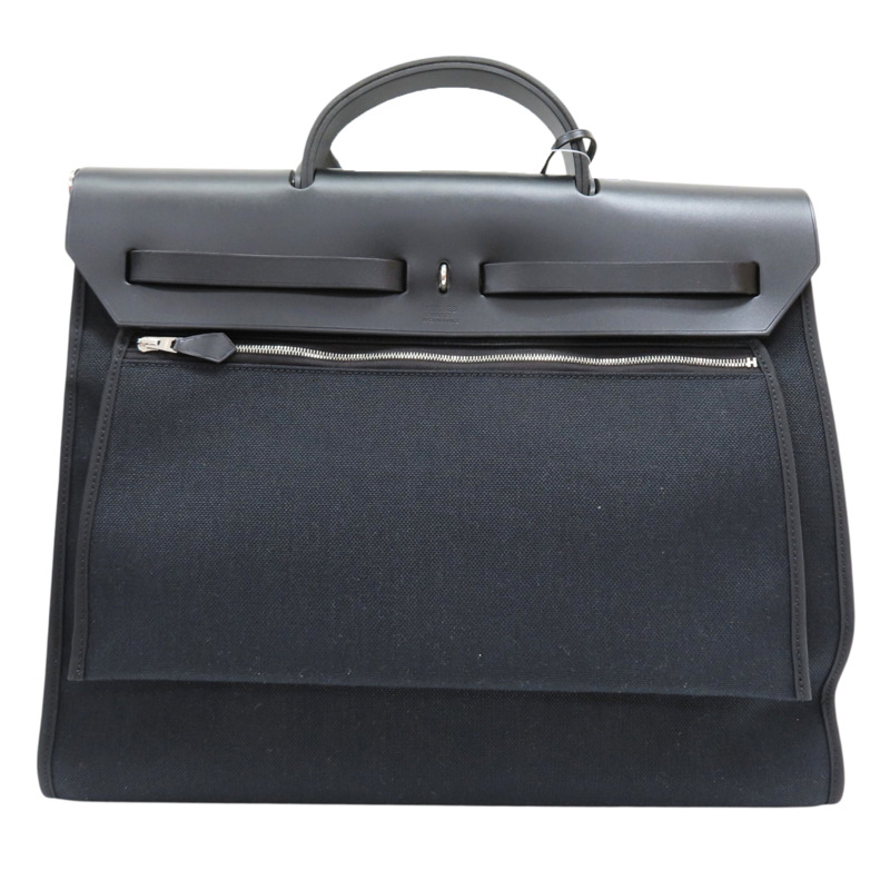黑色 帆布 Her Bag 36 肩背包 D刻【HERMES 愛馬仕】-1